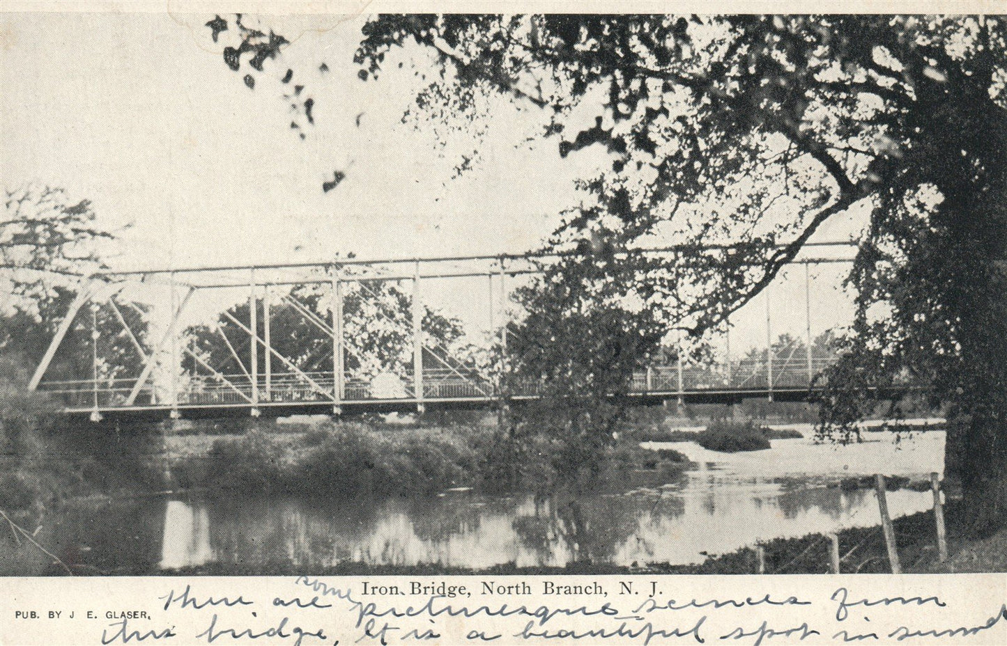 NORTH BRANCH NJ IRON BRIDGE ANTIQUE POSTCARD