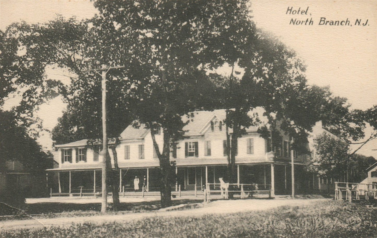 NORTH BRANCH NJ HOTEL ANTIQUE POSTCARD