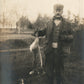 EAST MILLSTONE NJ HUNTER w/ DOG ANTIQUE REAL PHOTO POSTCARD RPPC