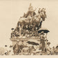 MEXICO CARLOS IV MONUMENT ANTIQUE REAL PHOTO POSTCARD RPPC
