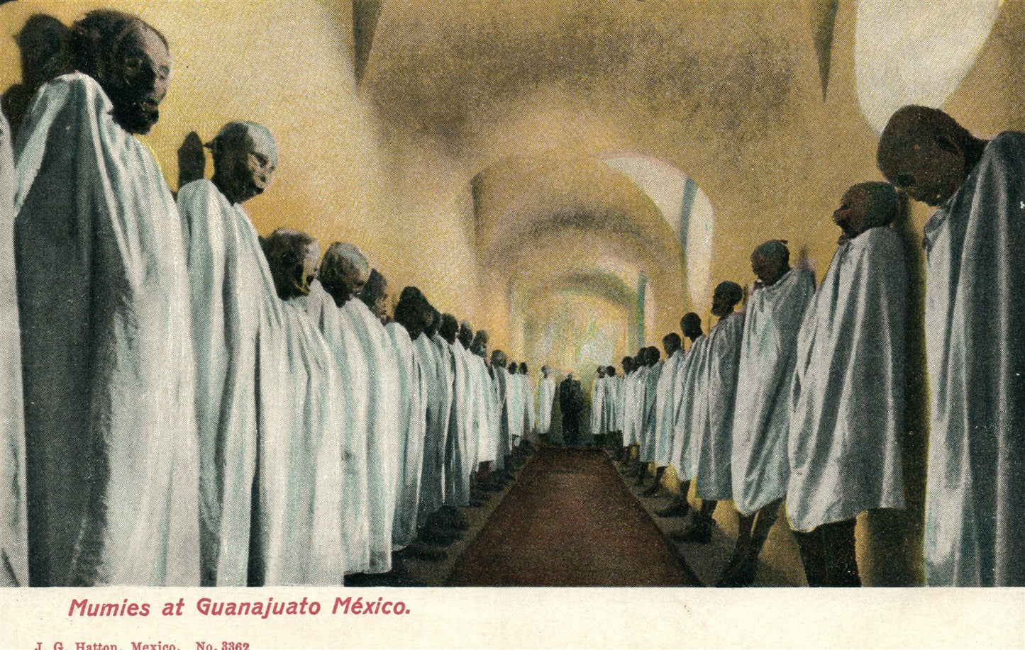 MEXICO MUMMIES ANTIQUE POSTCARD