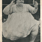 WORLD'S FATTEST DANCER ANTIQUE POSTCARD