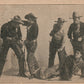 SCENE FROM ROUND UP COWBOYS 1908 ANTIQUE POSTCARD