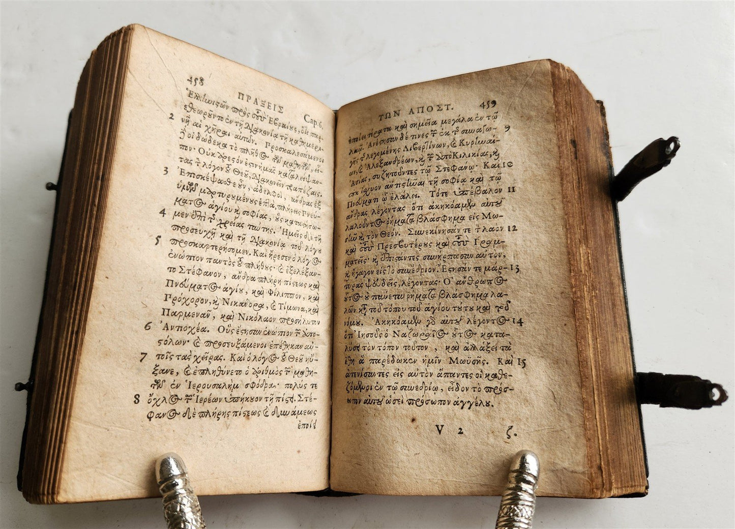 1629 BIBLE in GREEK antique ORIGINAL BINDING 17th century NEW TESTAMENT