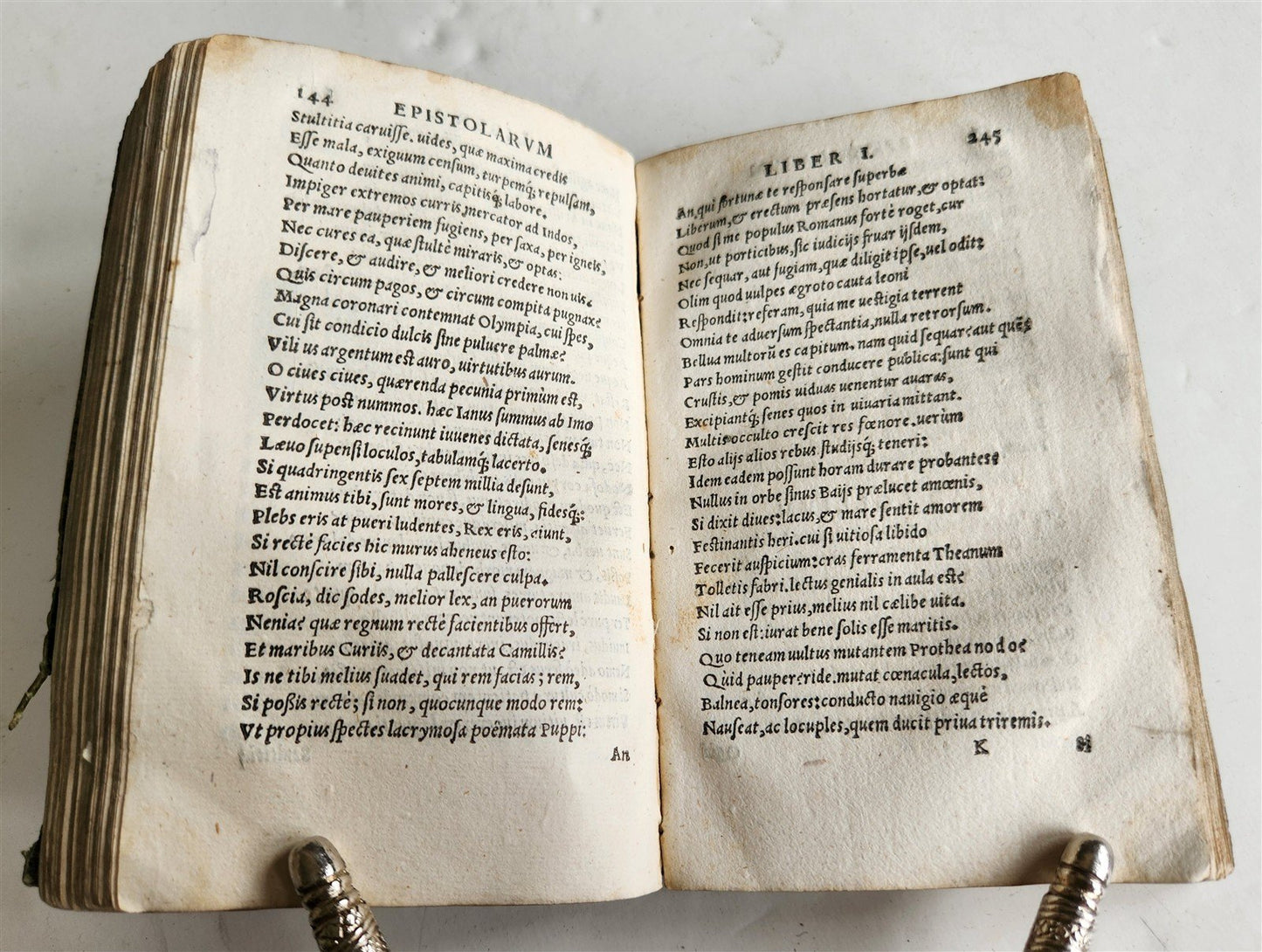 1585 POETRY by HORACE antique 16th CENTURY vellum binding