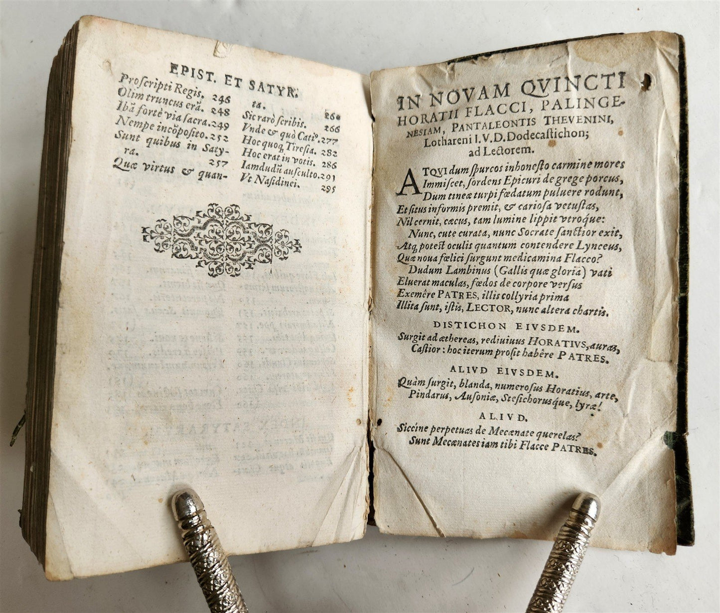 1585 POETRY by HORACE antique 16th CENTURY vellum binding