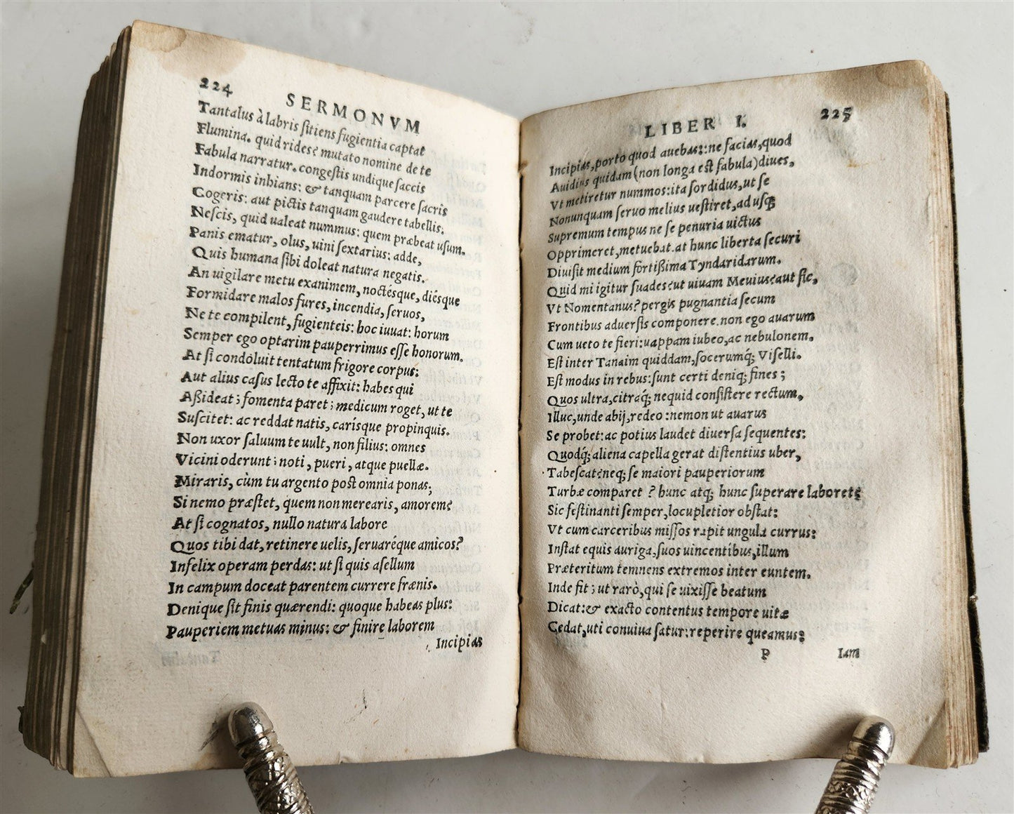 1585 POETRY by HORACE antique 16th CENTURY vellum binding