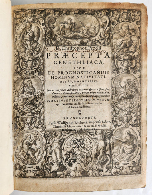 1607 ASTROLOGY by CHRISTOPH PEZEL antique ILLUSTRATED 17th CENTURY rare