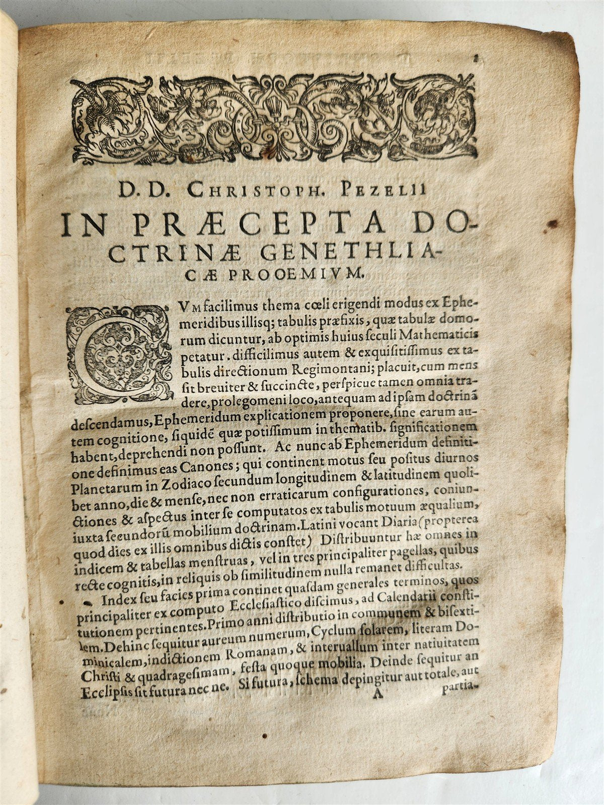 1607 ASTROLOGY by CHRISTOPH PEZEL antique ILLUSTRATED 17th CENTURY rare