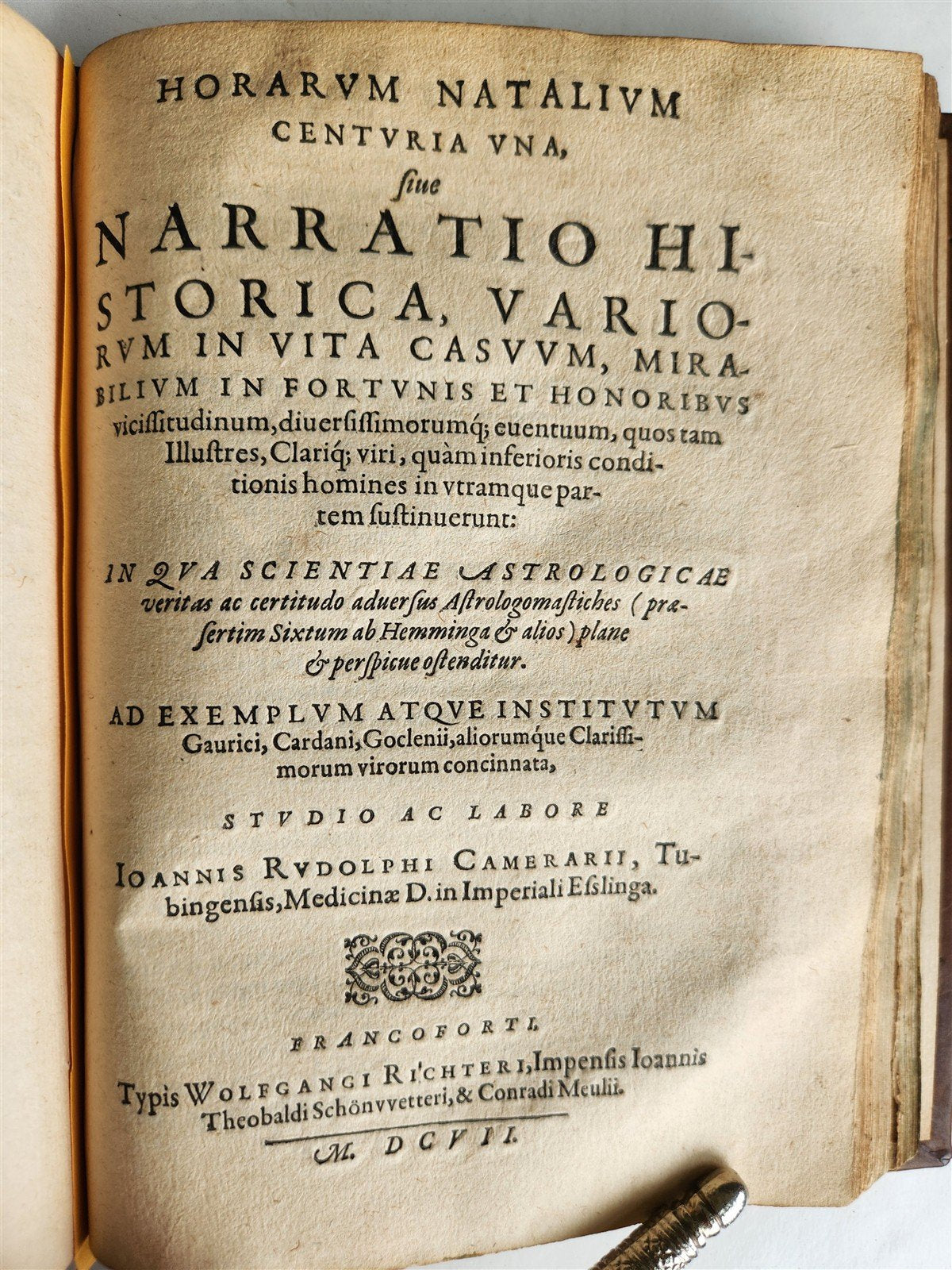 1607 ASTROLOGY by CHRISTOPH PEZEL antique ILLUSTRATED 17th CENTURY rare