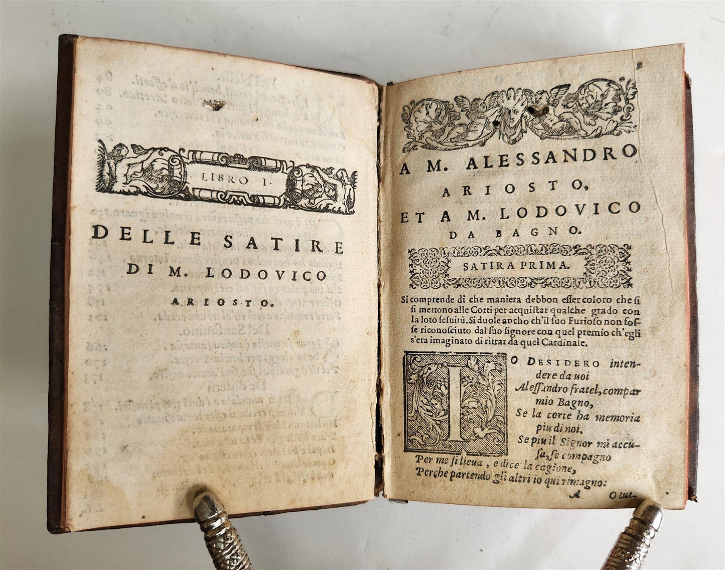 1573 LUDOVICO ARIOSTO POETRY Sette libri di satire ANTIQUE in ITALIAN 16th CENT.