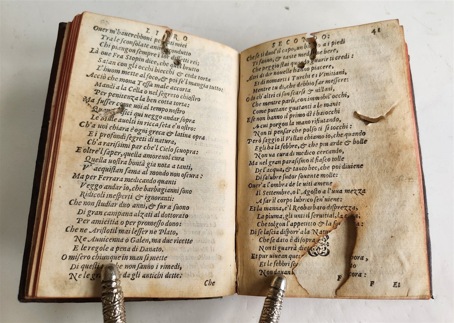 1573 LUDOVICO ARIOSTO POETRY Sette libri di satire ANTIQUE in ITALIAN 16th CENT.