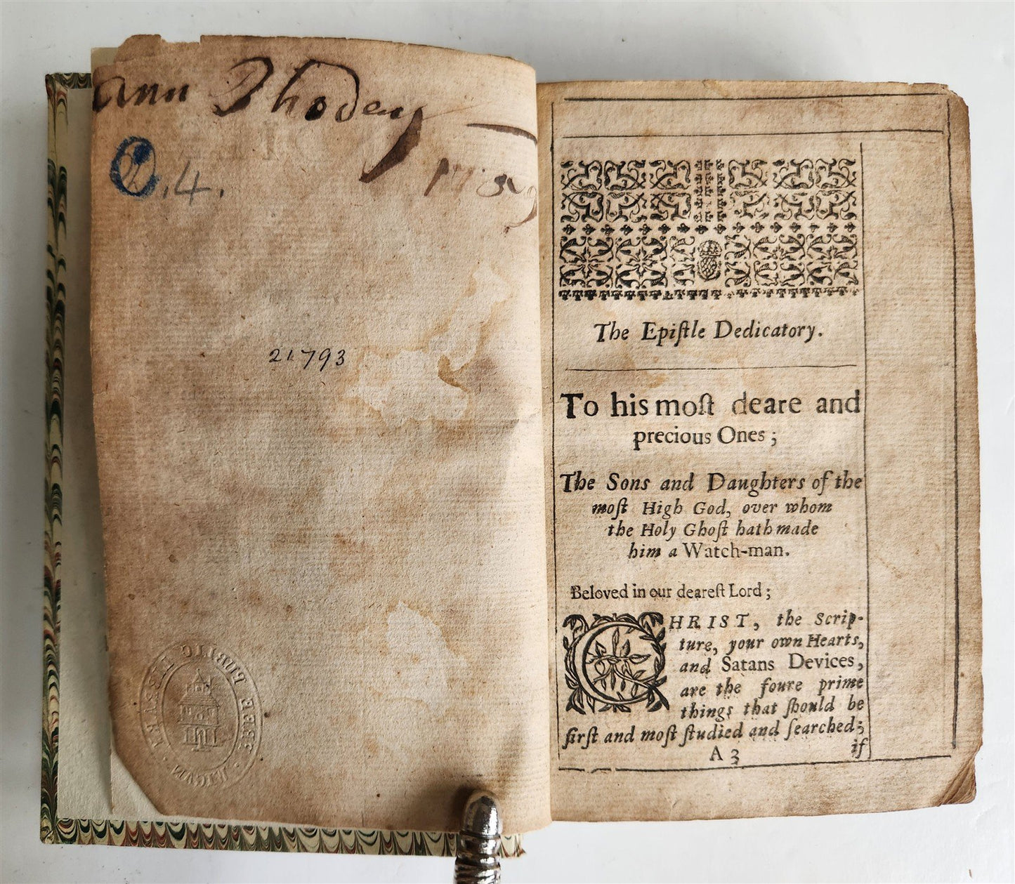 1661 Precious remedies against Satans devices ANTIQUE in ENGLISH 17th CENTURY