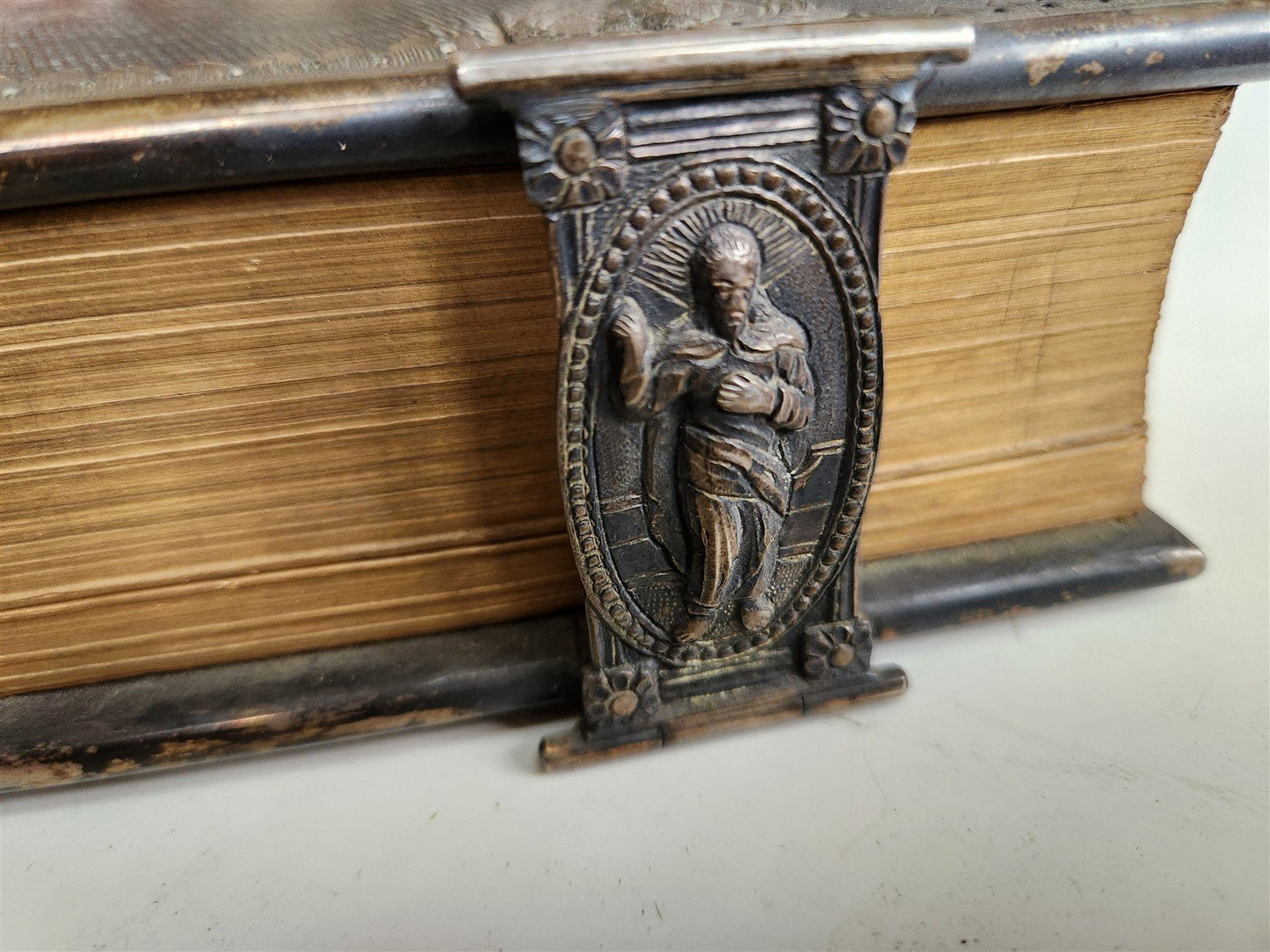 1814 BIBLE in GERMAN Old and New Testament ANTIQUE w/ metal clasps