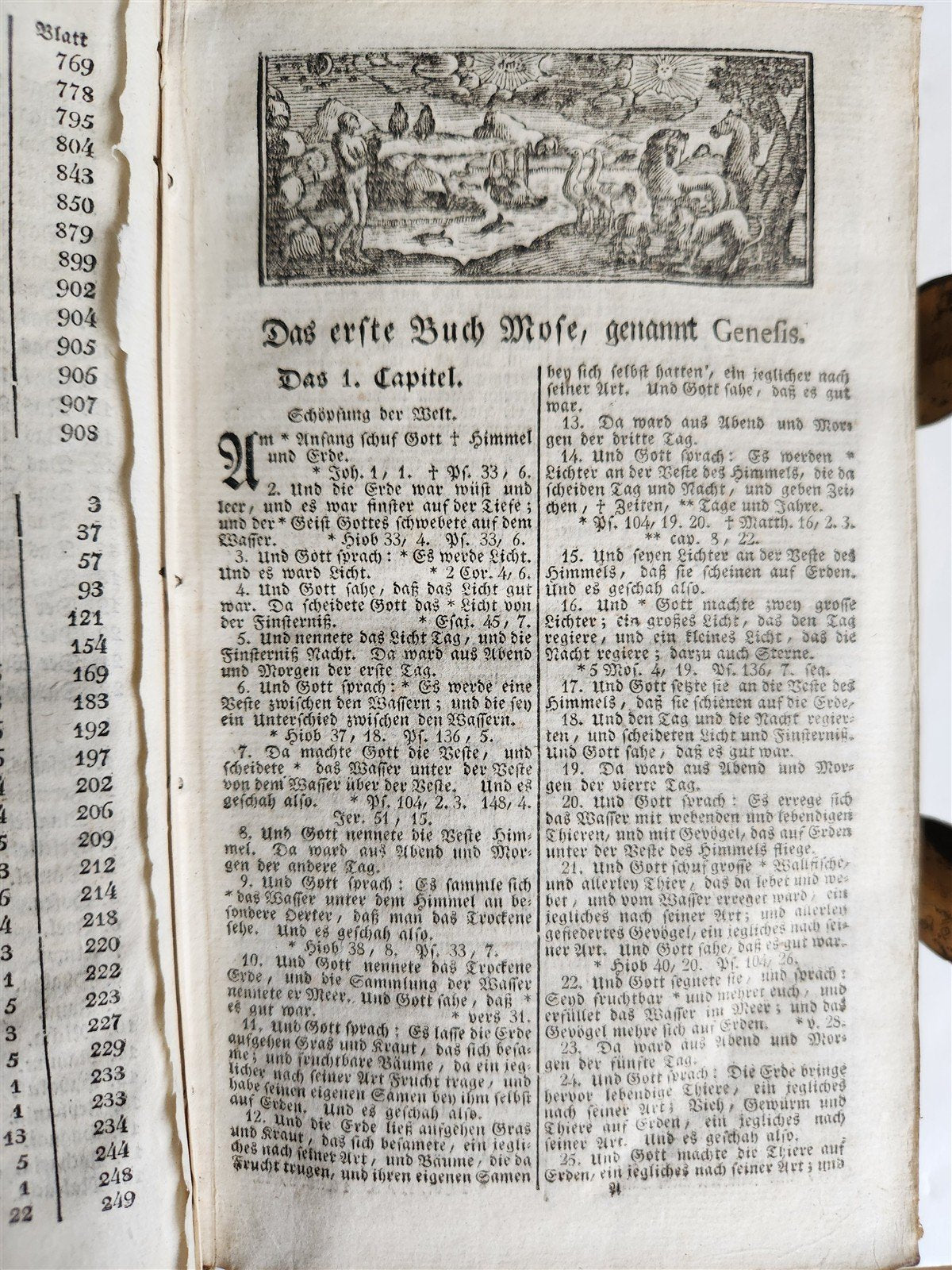1814 BIBLE in GERMAN Old and New Testament ANTIQUE w/ metal clasps