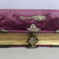 1880s PRAYER BOOK w/ VELVET BINDING in German ANTIQUE