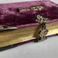 1880s PRAYER BOOK w/ VELVET BINDING in German ANTIQUE