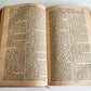 1886 RELIGIOUS BOOK in German ANTIQUE leather binding w/ metal cross STETTIN