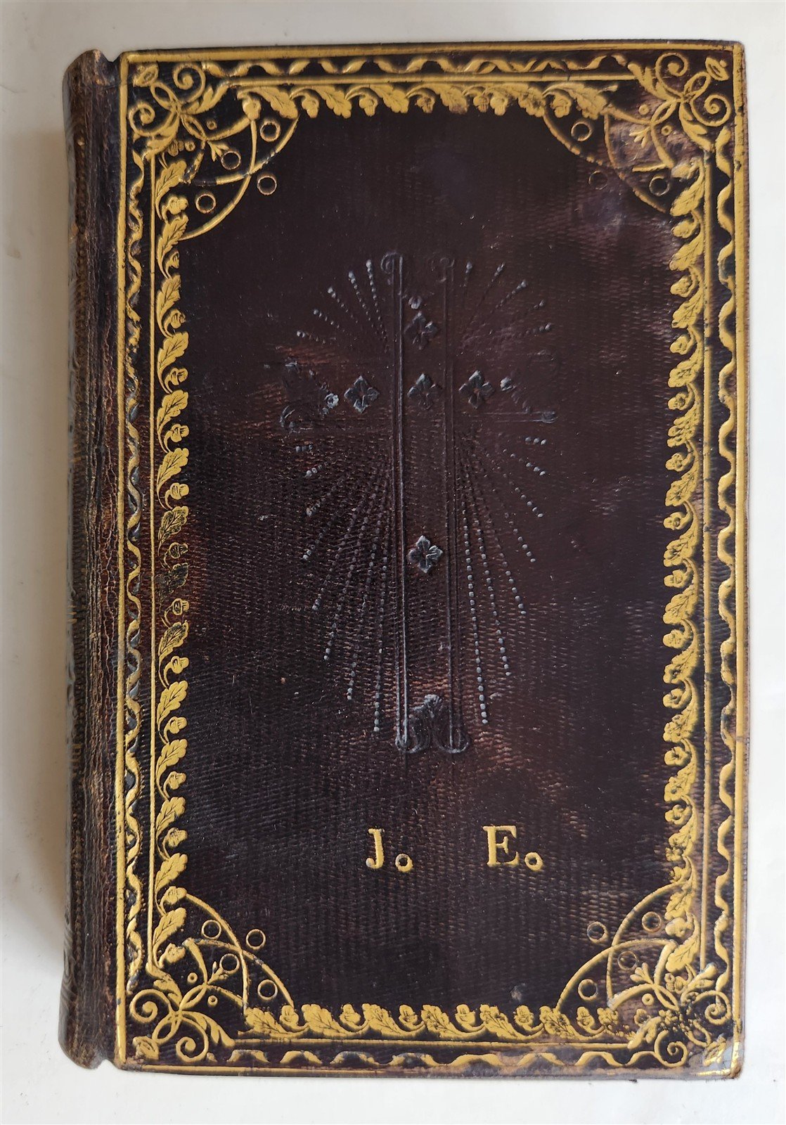 1800s CZECH PRAYER BOOK decorative binding w/ slipcase ANTIQUE