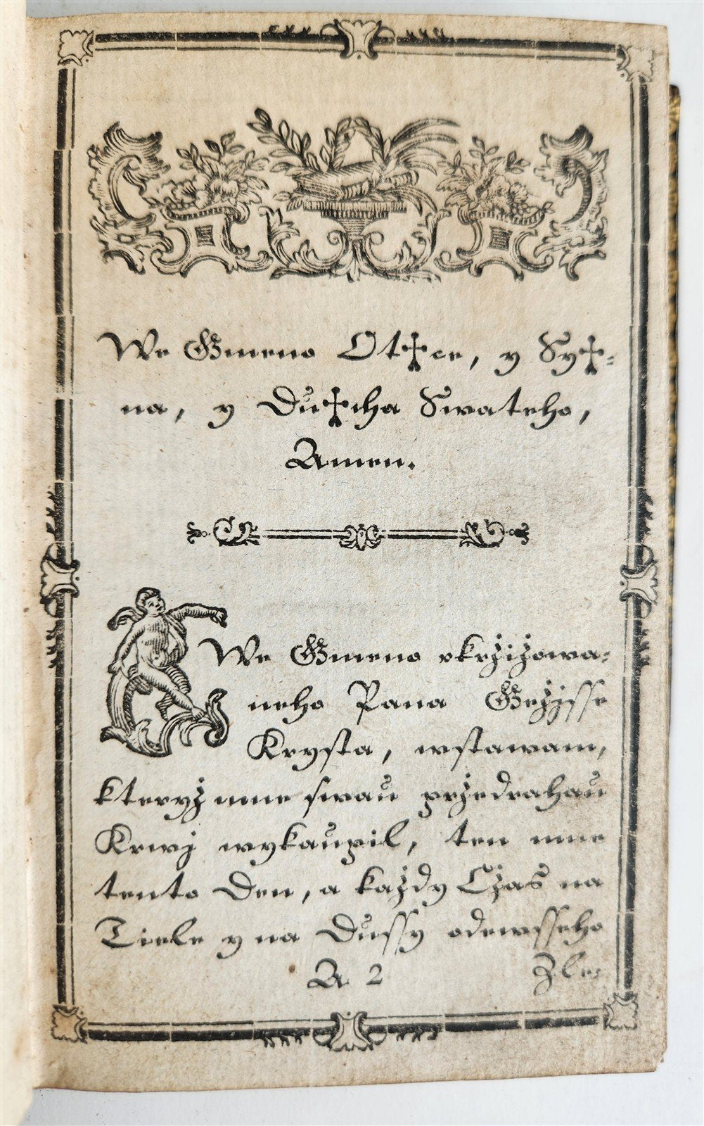 1800s CZECH PRAYER BOOK decorative binding w/ slipcase ANTIQUE