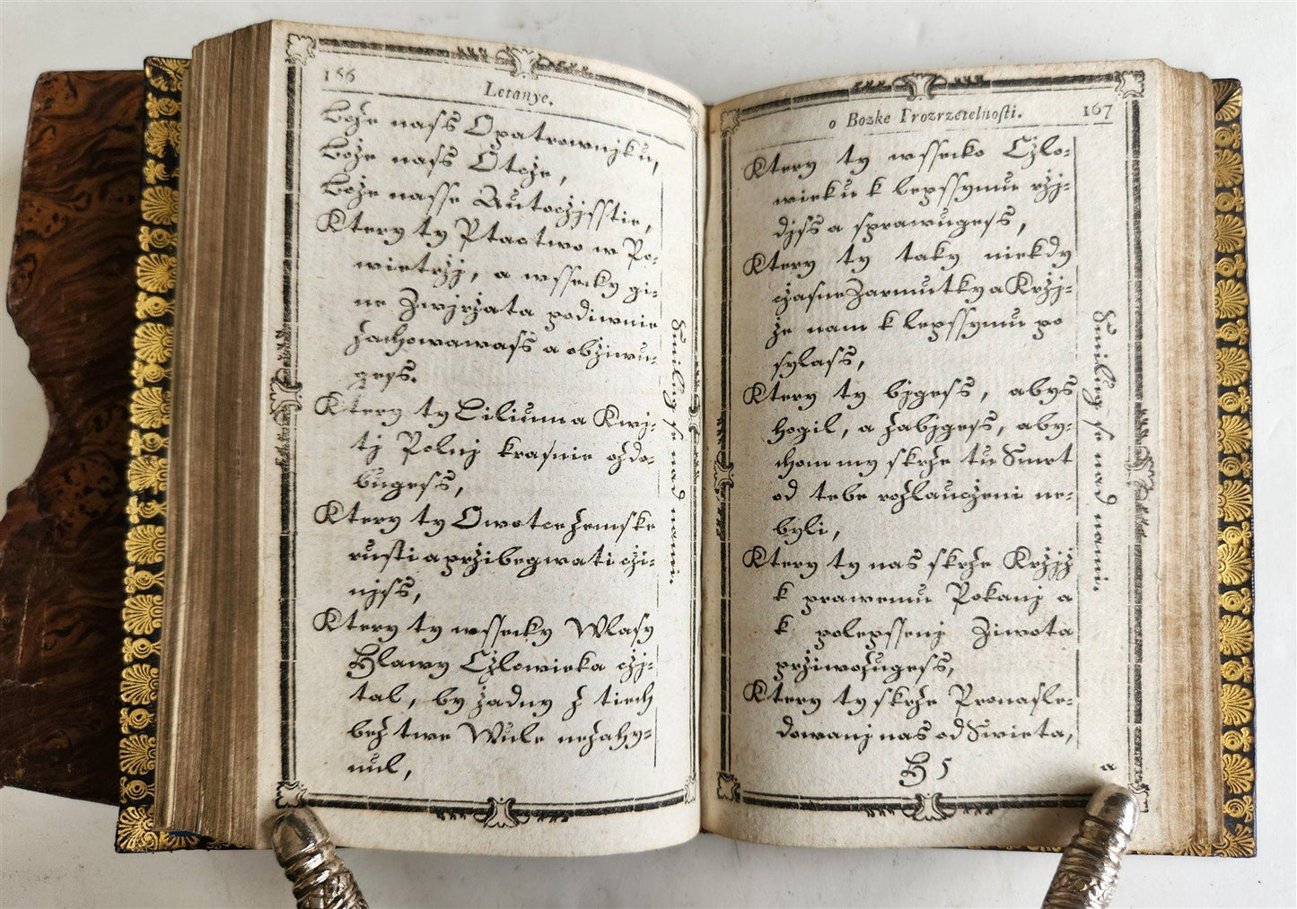 1800s CZECH PRAYER BOOK decorative binding w/ slipcase ANTIQUE