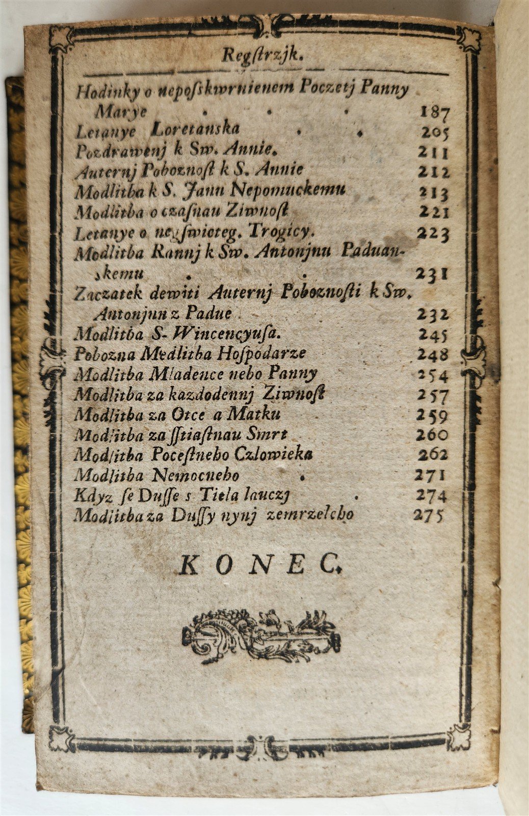 1800s CZECH PRAYER BOOK decorative binding w/ slipcase ANTIQUE