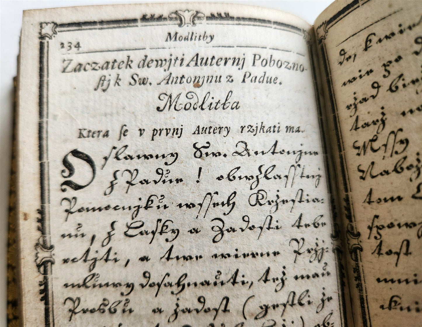 1800s CZECH PRAYER BOOK decorative binding w/ slipcase ANTIQUE