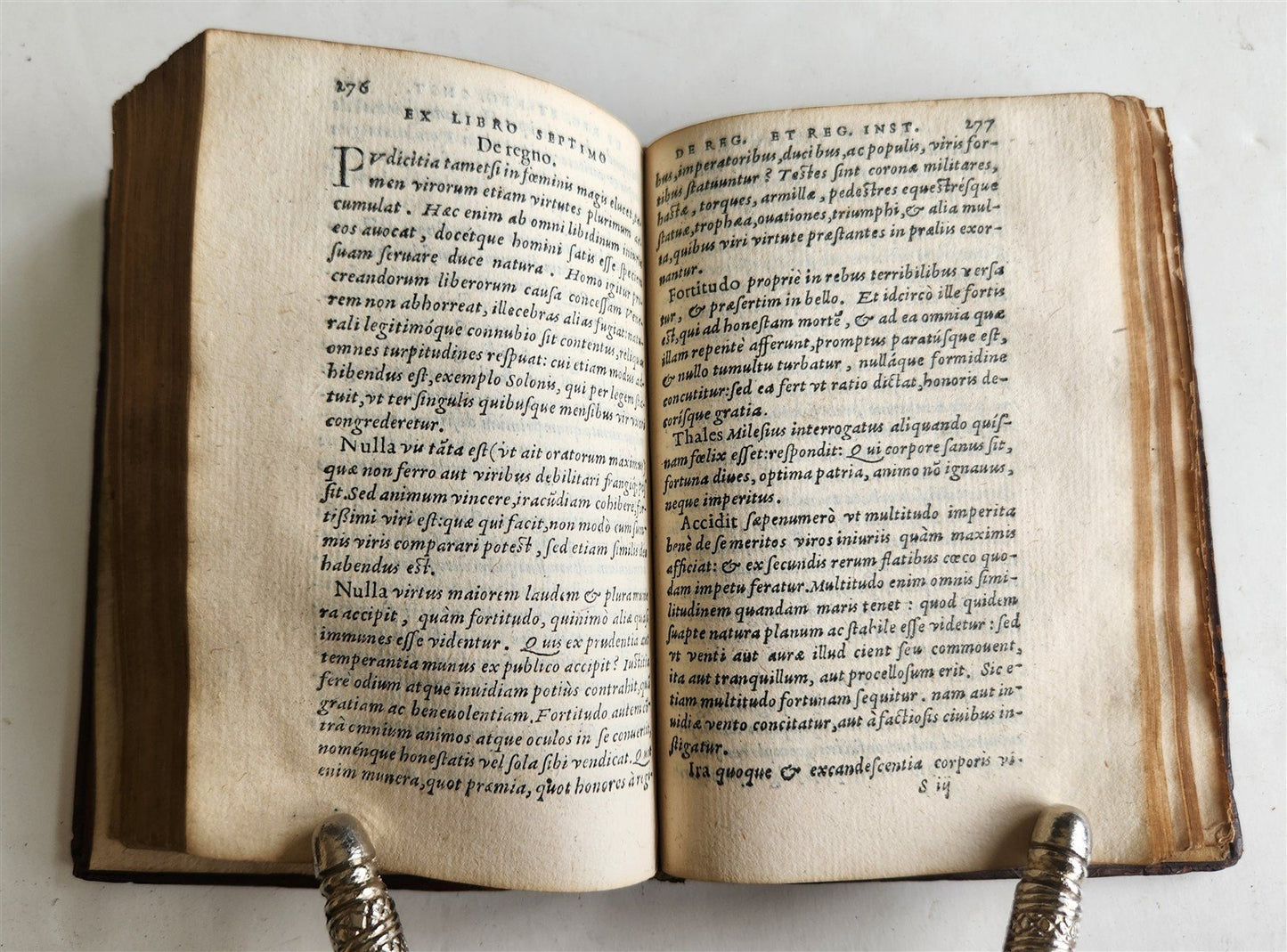 1559 POLITICAL TREATISE by Franciscus Patricius ANTIQUE original 16th c. binding