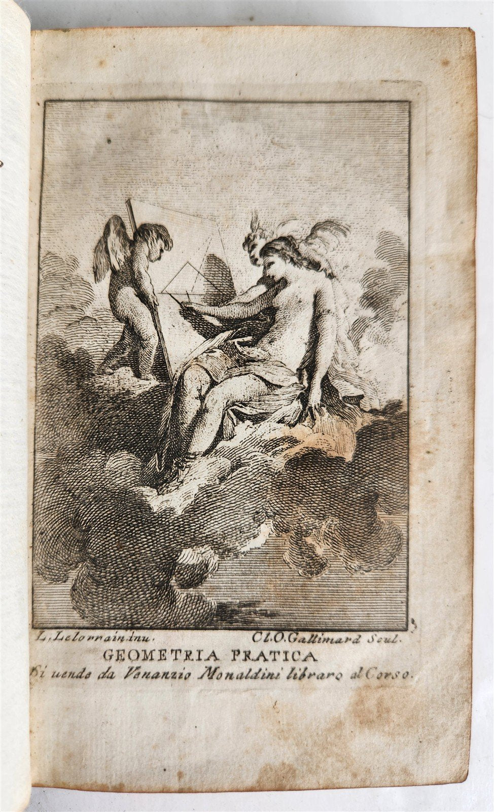 1761 GEOMETRY ILLUSTRATED Pratica di Geometria by Sebastien Leclerc ANTIQUE