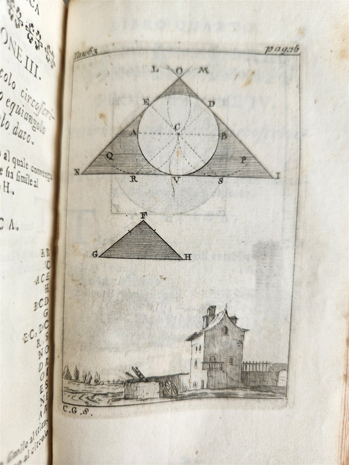 1761 GEOMETRY ILLUSTRATED Pratica di Geometria by Sebastien Leclerc ANTIQUE