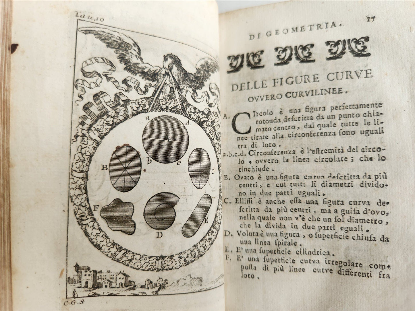 1761 GEOMETRY ILLUSTRATED Pratica di Geometria by Sebastien Leclerc ANTIQUE