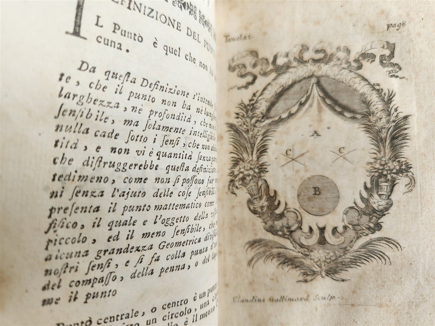 1761 GEOMETRY ILLUSTRATED Pratica di Geometria by Sebastien Leclerc ANTIQUE