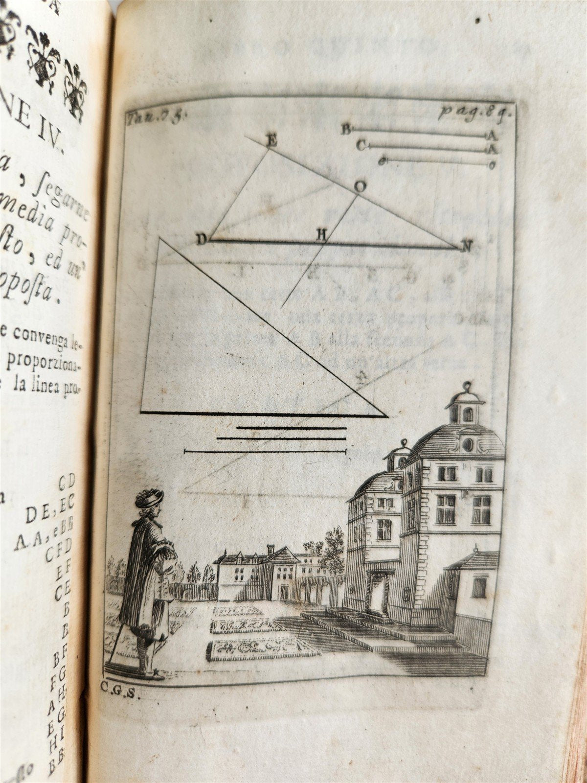 1761 GEOMETRY ILLUSTRATED Pratica di Geometria by Sebastien Leclerc ANTIQUE