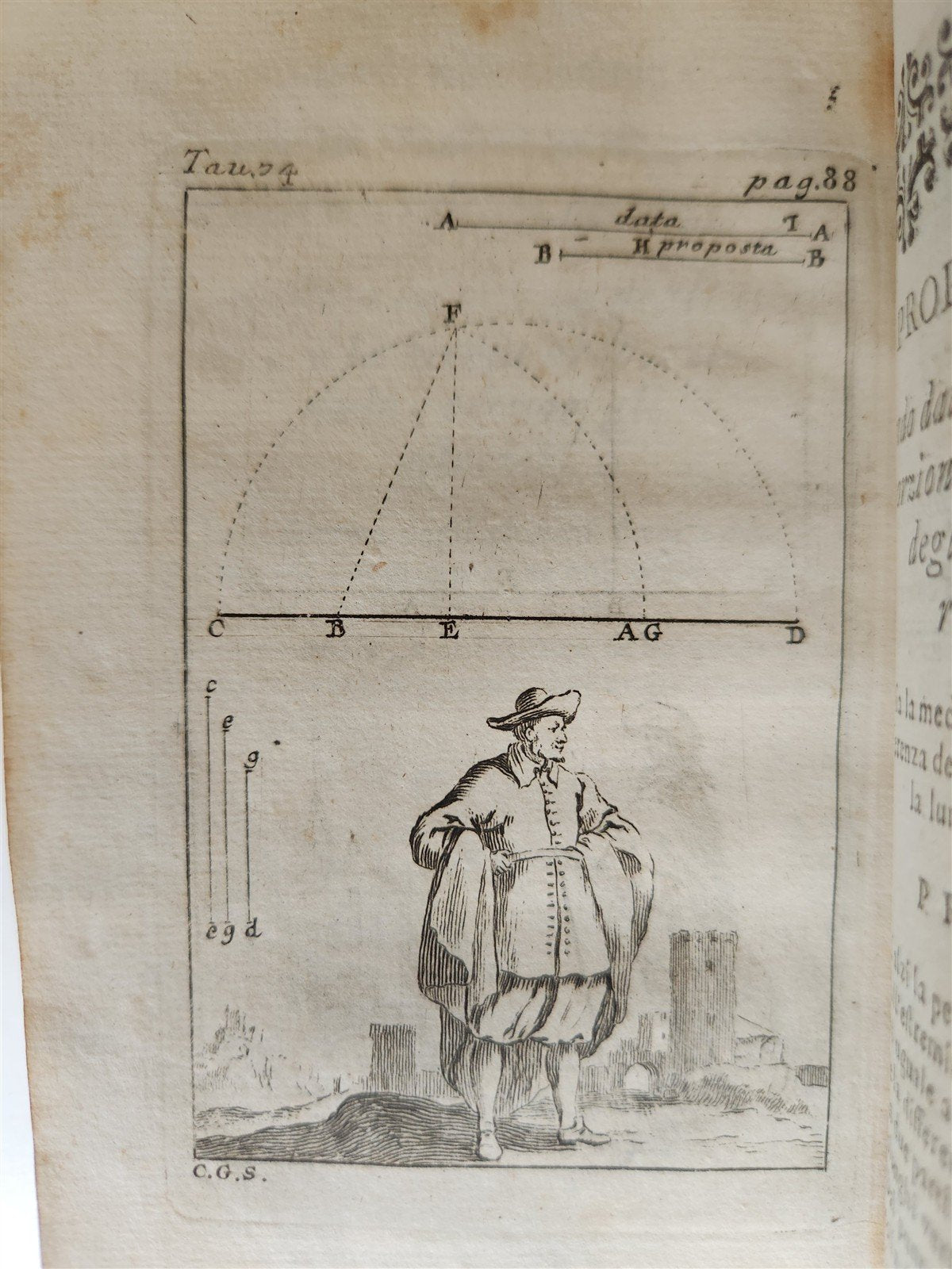 1761 GEOMETRY ILLUSTRATED Pratica di Geometria by Sebastien Leclerc ANTIQUE