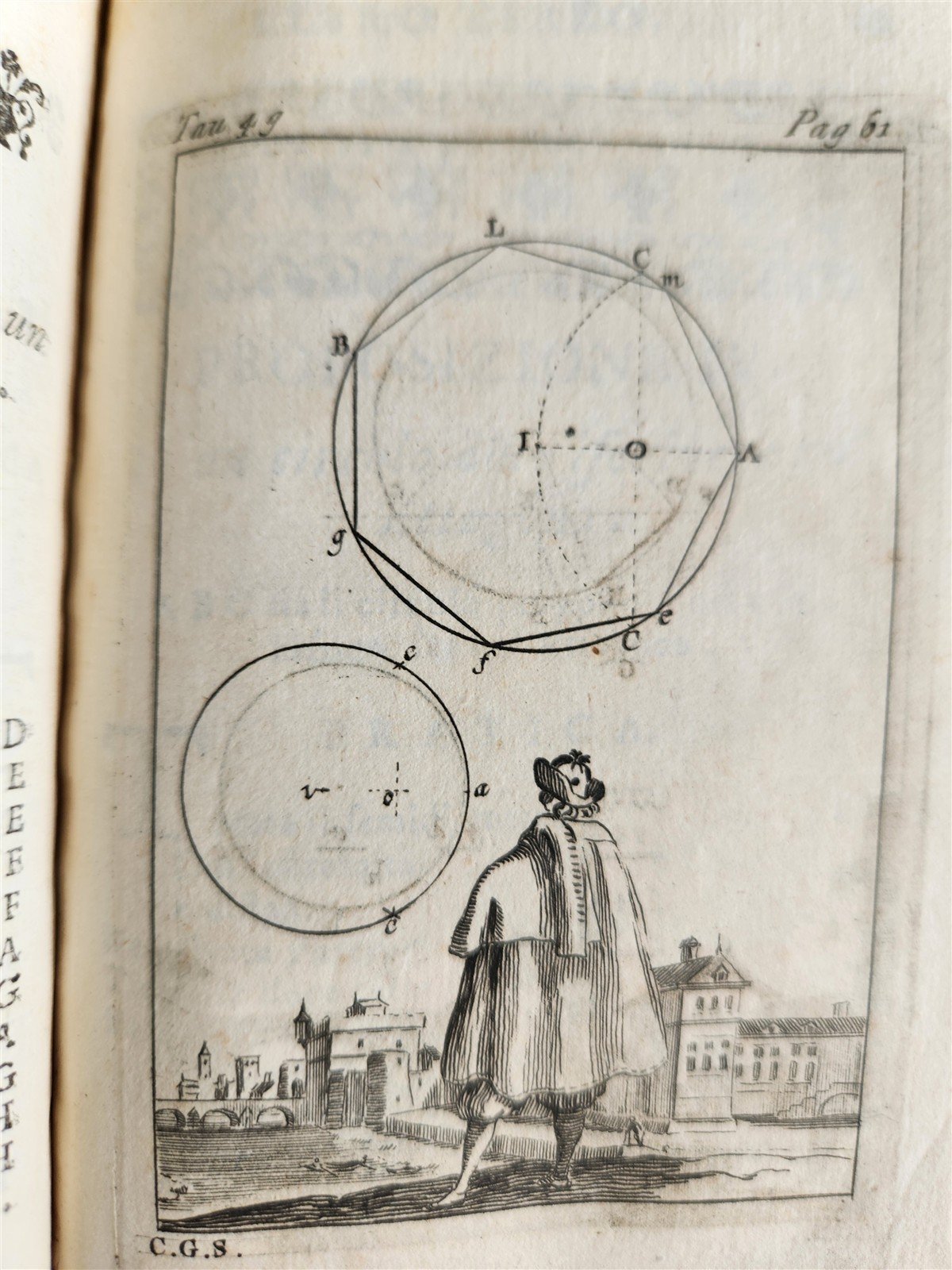 1761 GEOMETRY ILLUSTRATED Pratica di Geometria by Sebastien Leclerc ANTIQUE