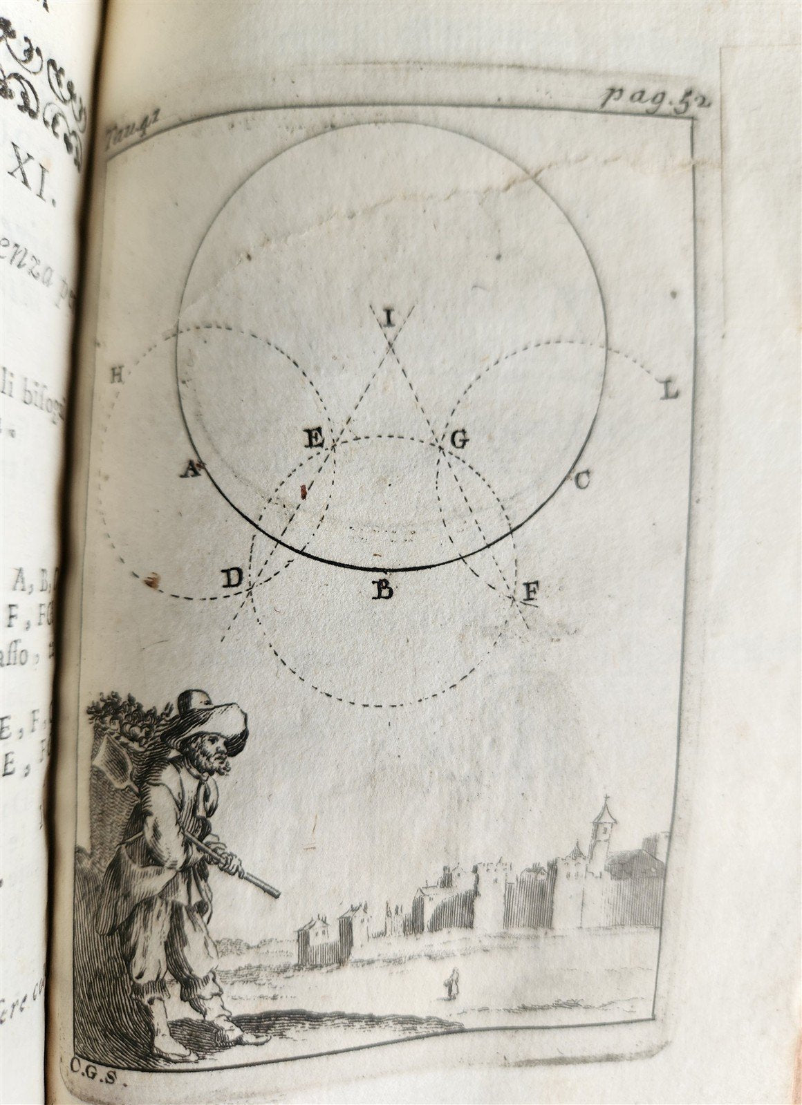 1761 GEOMETRY ILLUSTRATED Pratica di Geometria by Sebastien Leclerc ANTIQUE