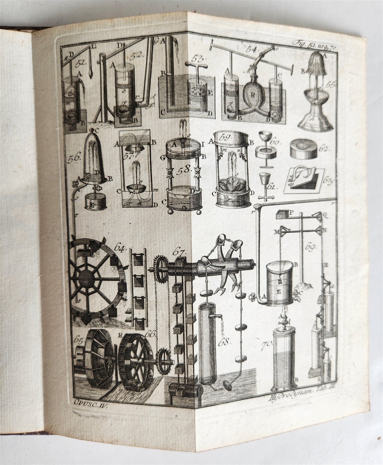 1756 MECHANICA HYDRODYNAMICA ILLUSTRATED Francisco Huberti ANTIQUE