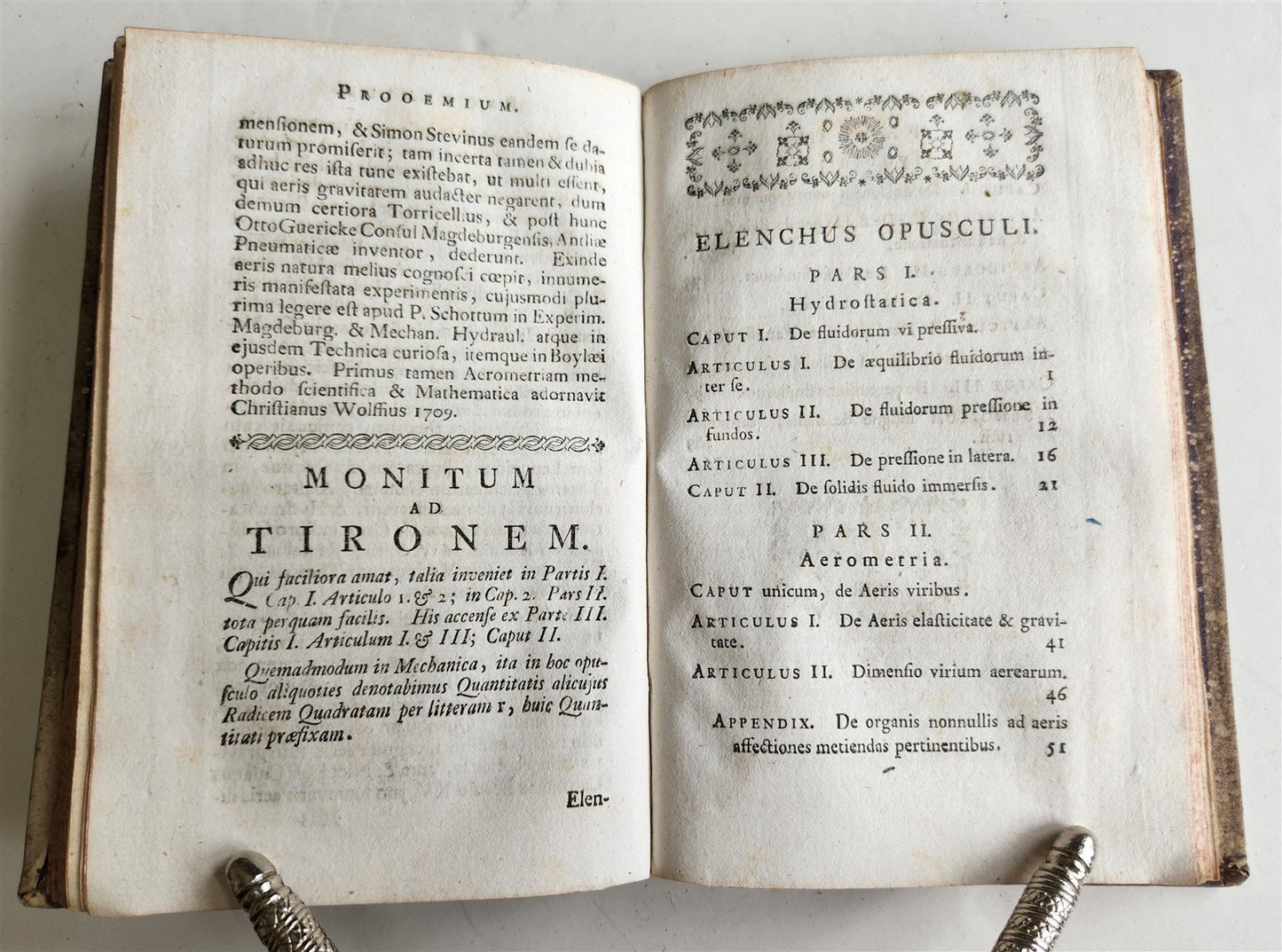 1756 MECHANICA HYDRODYNAMICA ILLUSTRATED Francisco Huberti ANTIQUE