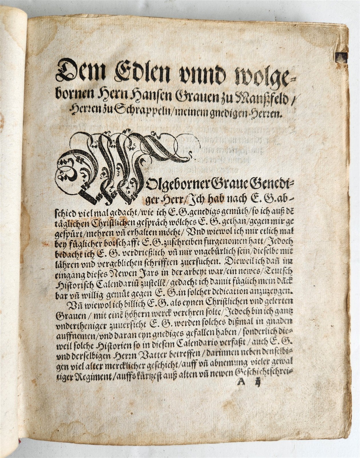 1554 HISTORICAL CALENDAR by CASPAR GOLDWURM Calendarium Historicum ANTIQUE