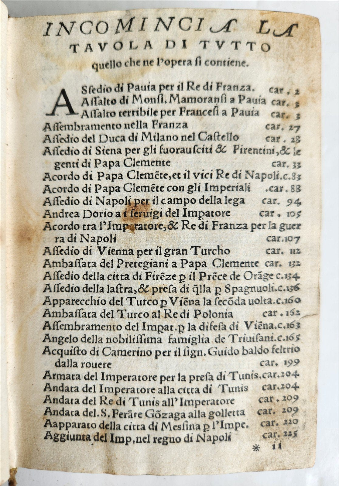 1545 History of events in Italy France Spain Germany & India ANTIQUE 16th cent.