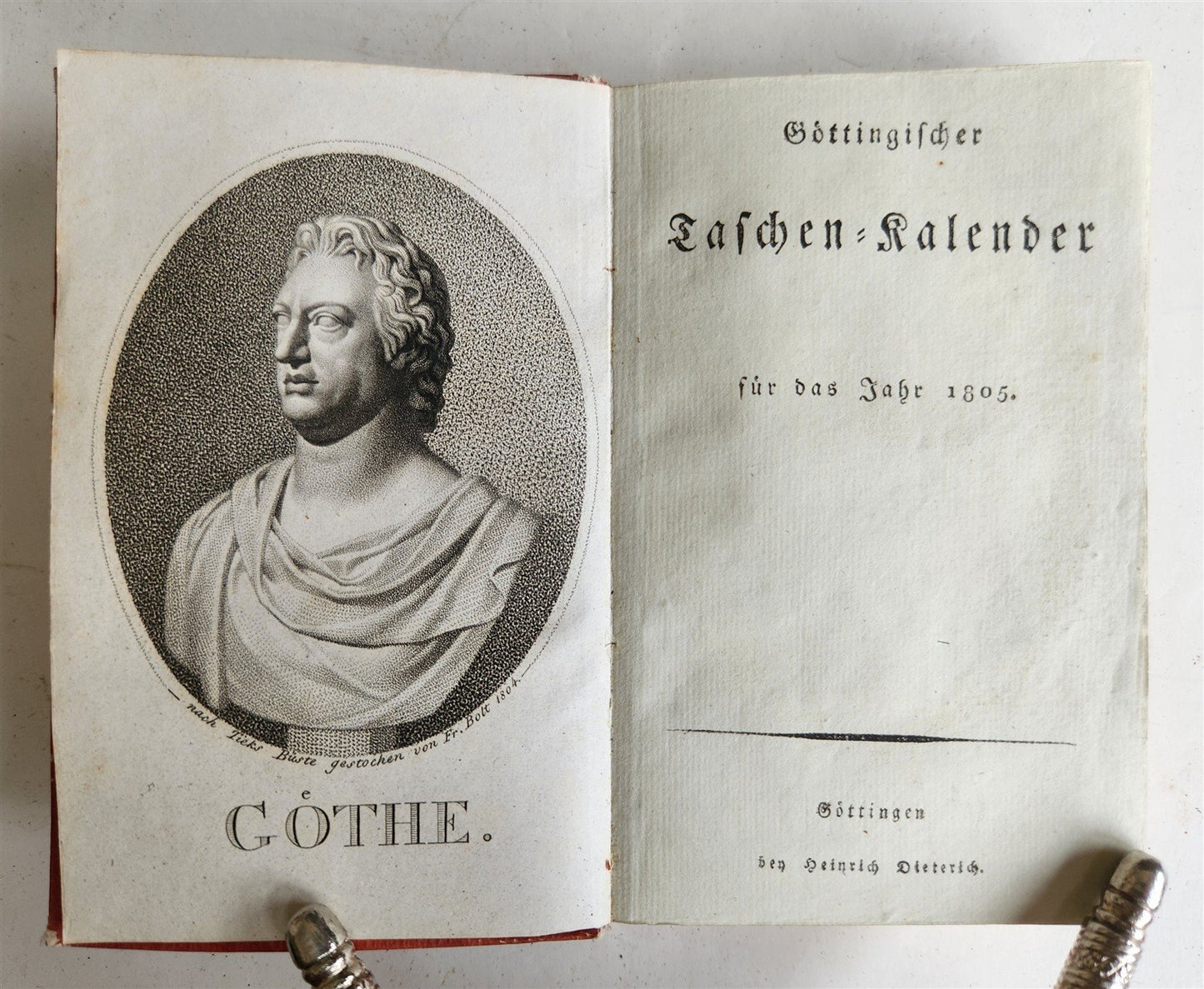 1805 ILLUSTRATED CALENDAR in GERMAN ANTIQUE