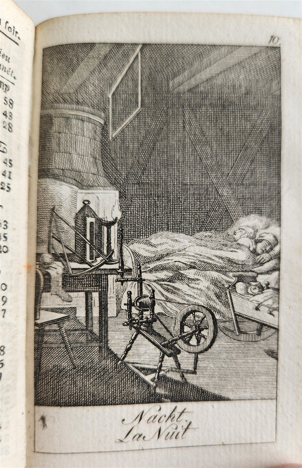 1796 ALMANAC de GOTTINQUE ILLUSTRATED ANTIQUE in French