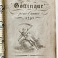 1794 ALMANAC de GOTTINQUE ILLUSTRATED ANTIQUE in French