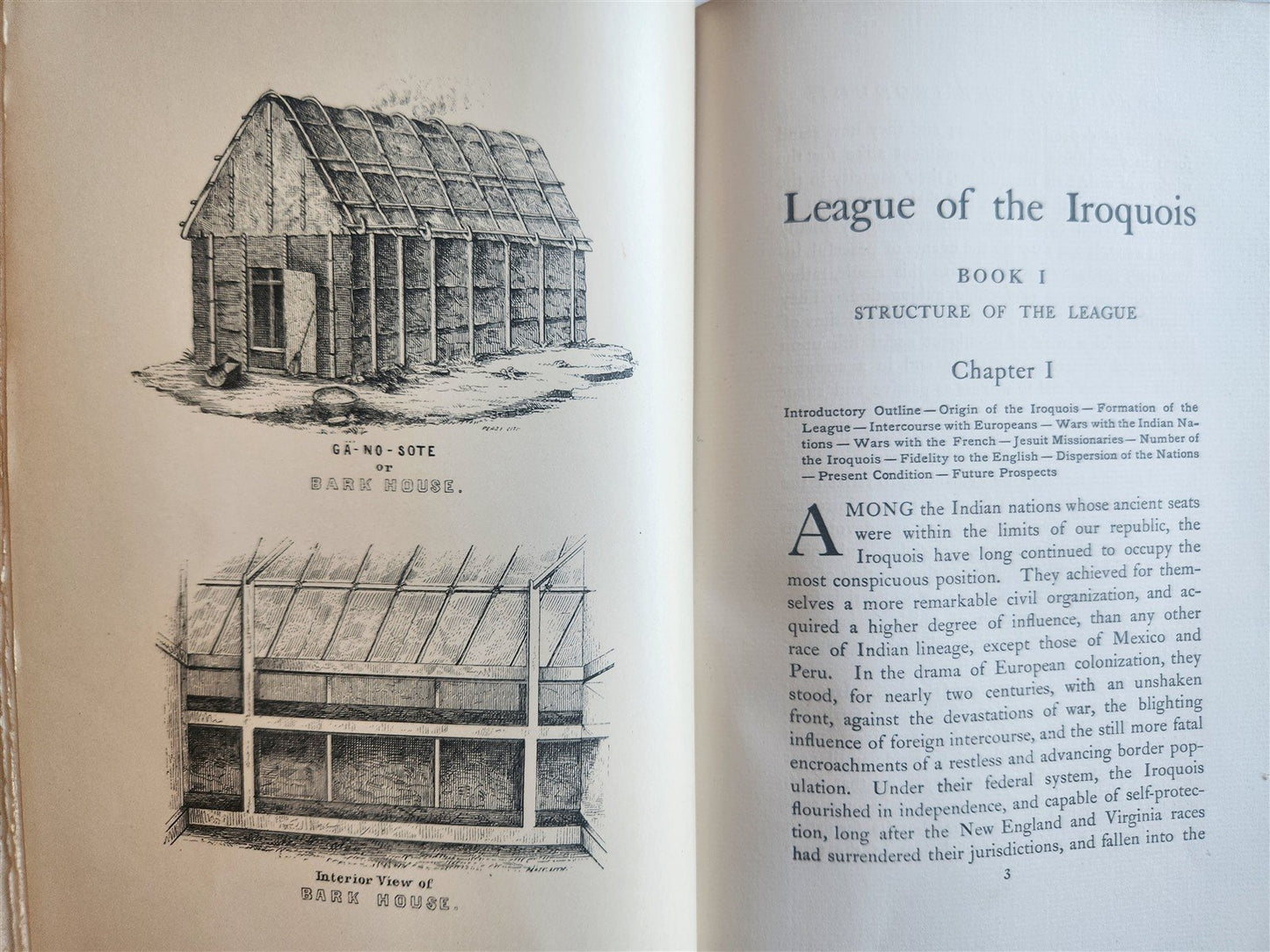 1901 League of the Ho-De-No-Sau-Nee or Iroquois ANTIQUE 2 volumes ILLUSTRATED