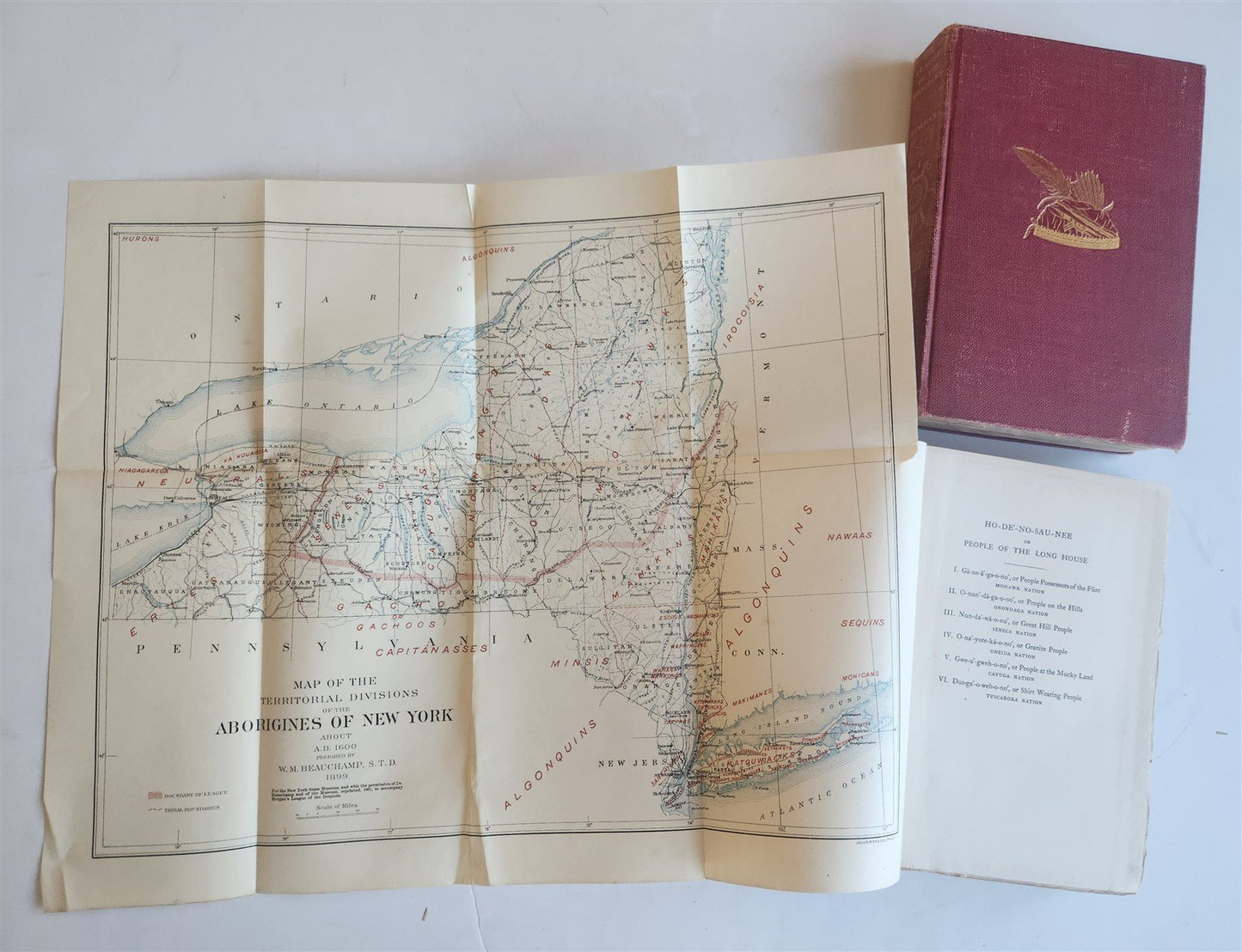 1901 League of the Ho-De-No-Sau-Nee or Iroquois ANTIQUE 2 volumes ILLUSTRATED