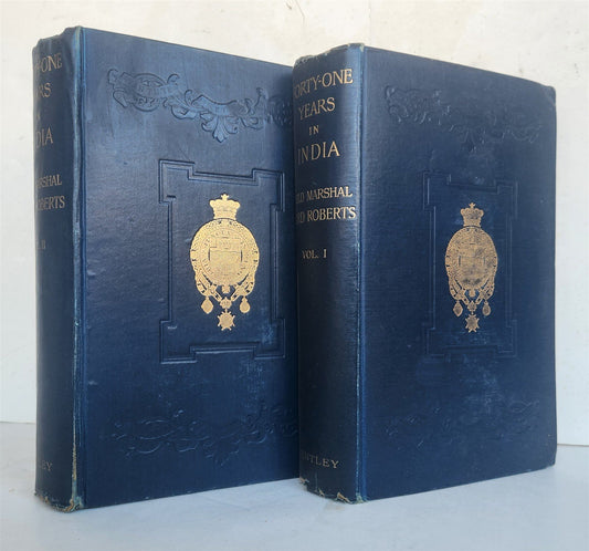 1897 FORTY-ONE YEARS in INDIA by LORD ROBERTS of KANDAHAR 2 volumes ILLUSTRATED