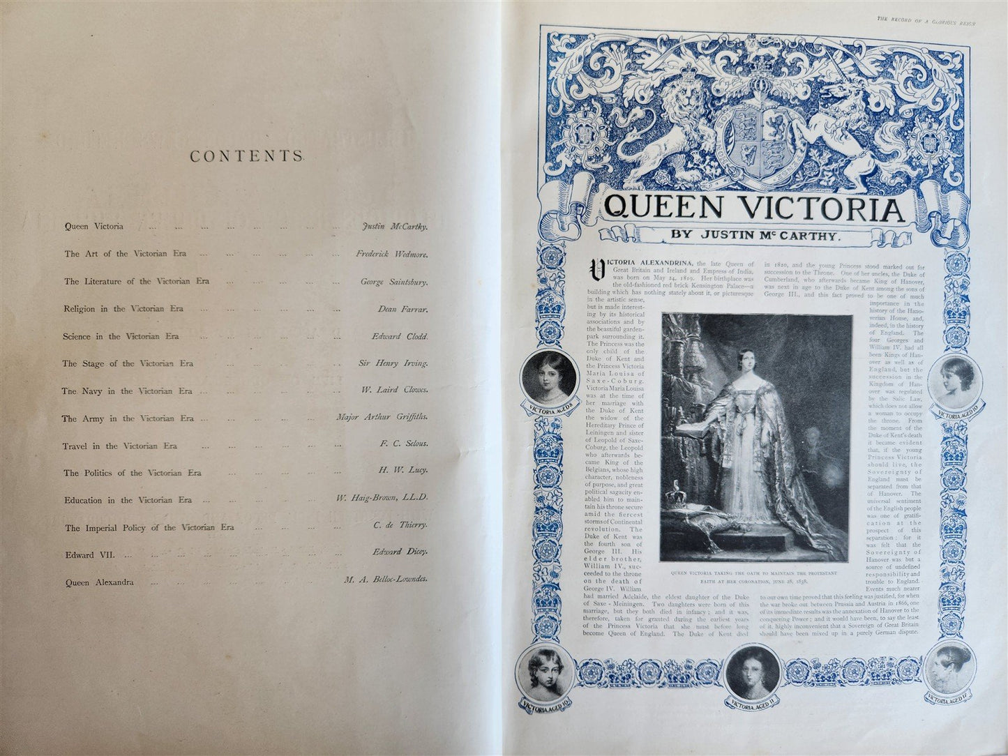 1901 Illustrated London News Record of Queen Victoria Reign antique WOOD BINDING