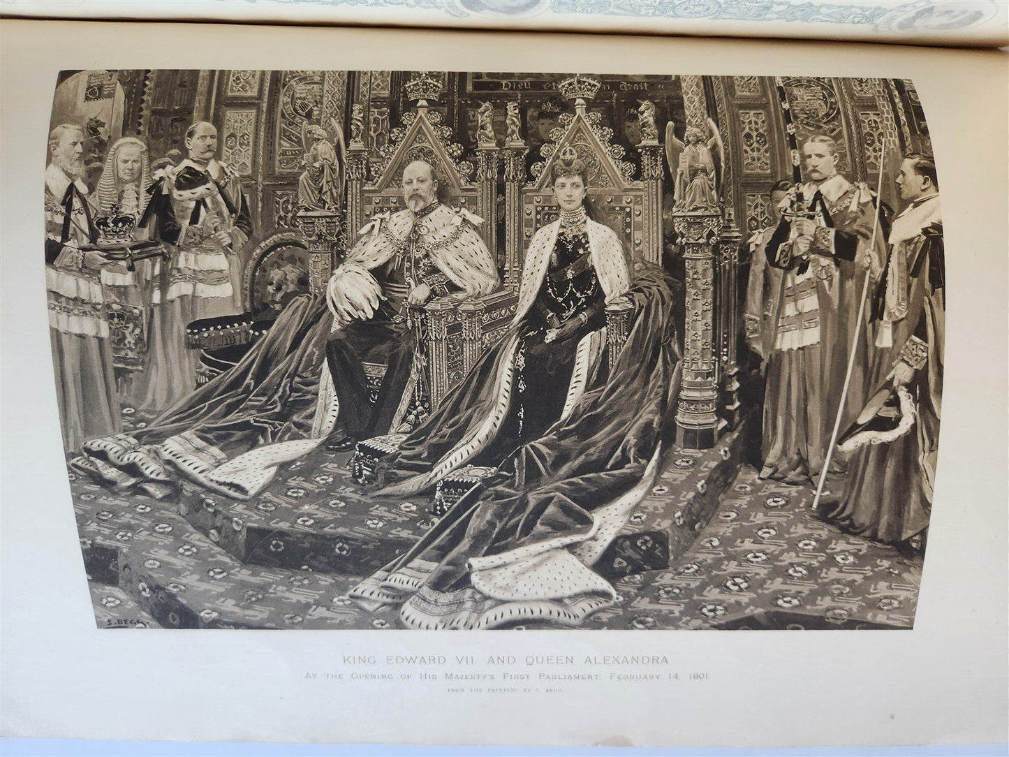 1901 Illustrated London News Record of Queen Victoria Reign antique WOOD BINDING