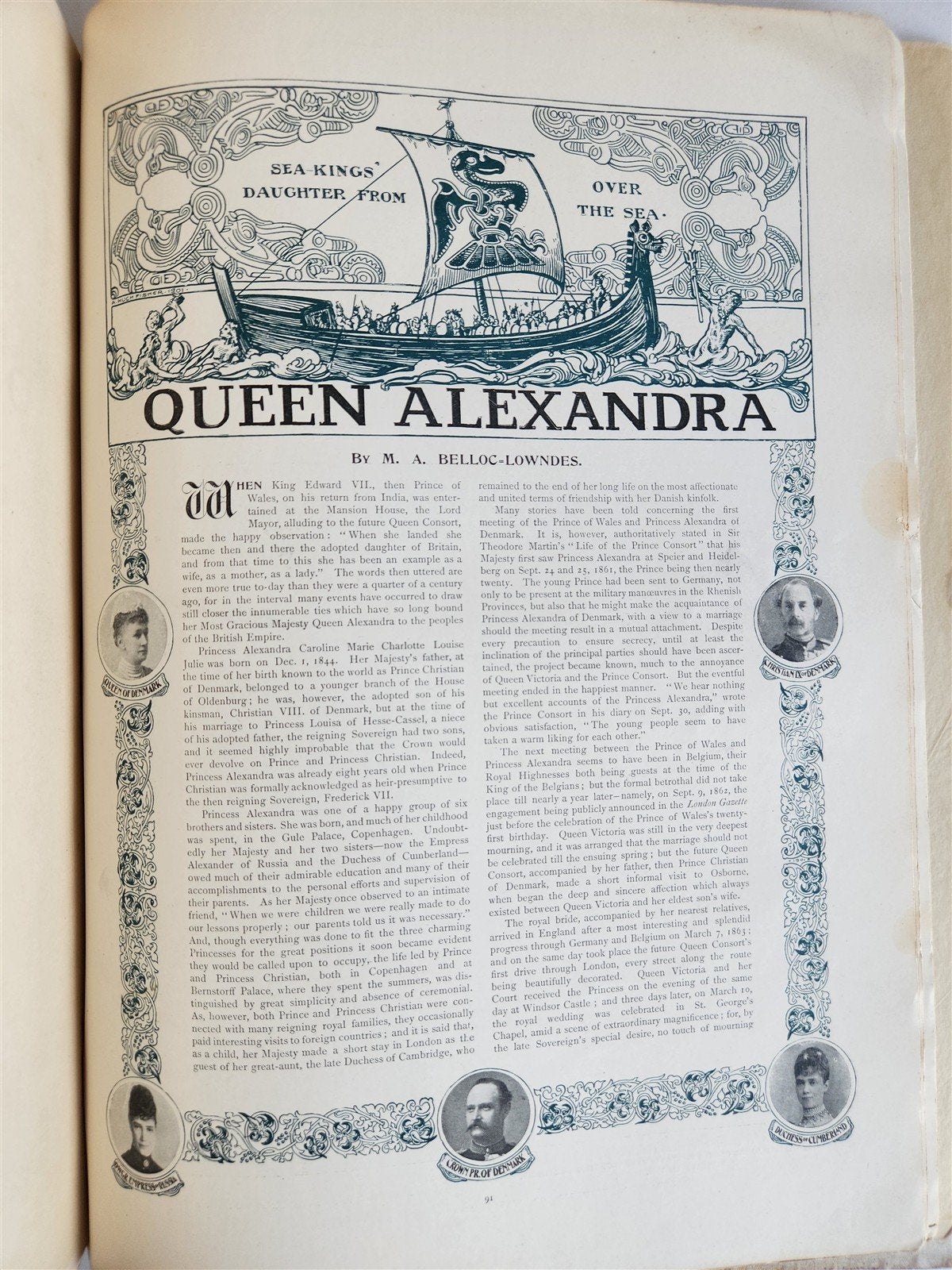 1901 Illustrated London News Record of Queen Victoria Reign antique WOOD BINDING