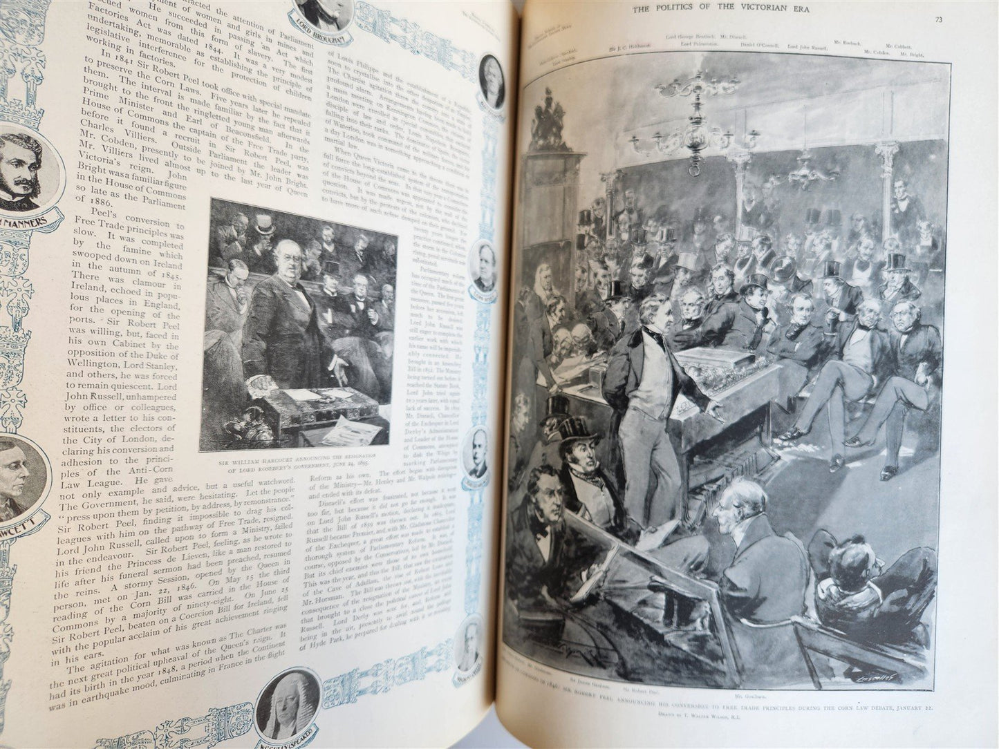 1901 Illustrated London News Record of Queen Victoria Reign antique WOOD BINDING